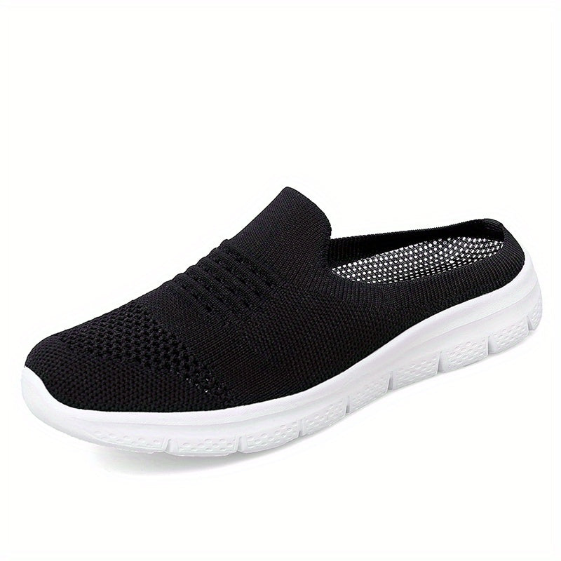 Breathable Knit Mule Sneakers Women's Slip On Shoes