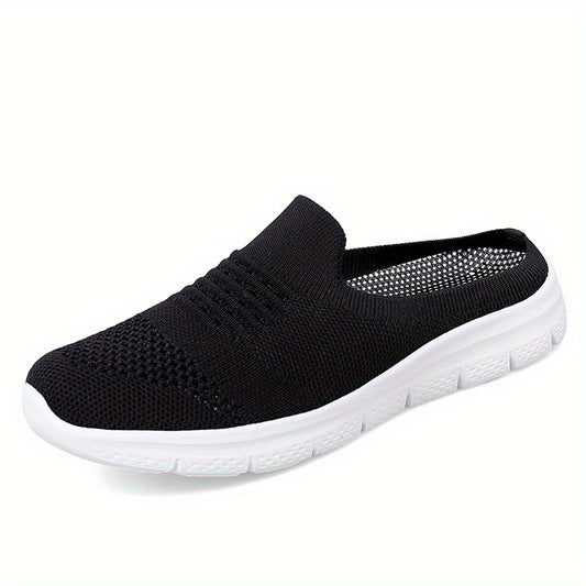 Breathable Knit Mule Sneakers Women's Slip On Shoes