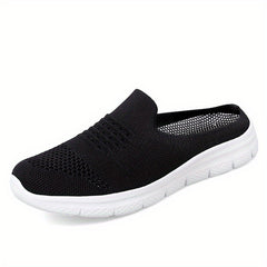 Breathable Knit Mule Sneakers Women's Slip On Shoes