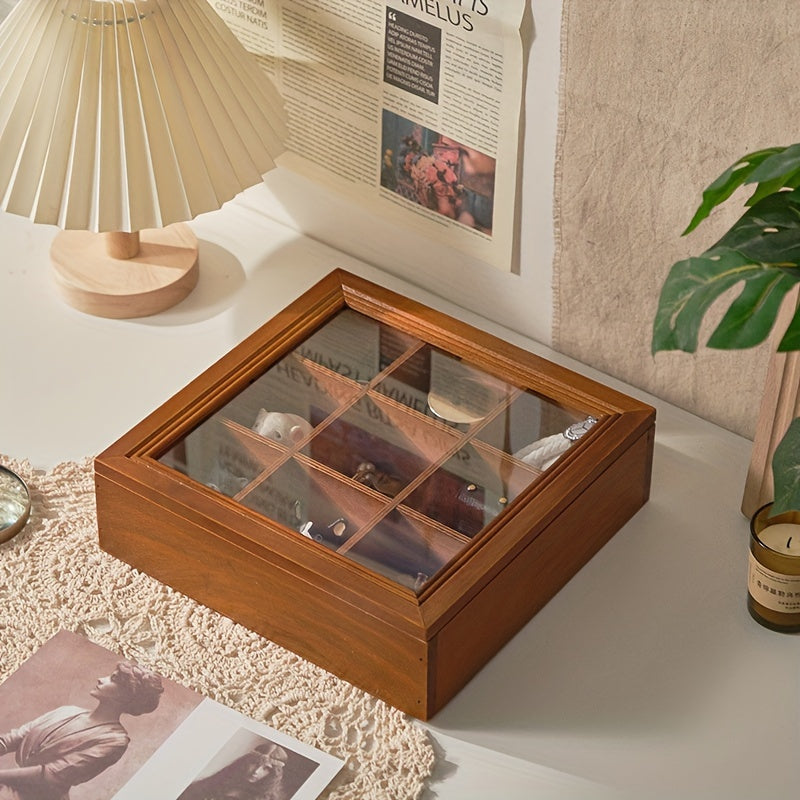 Retro Nine Grid Checkered Storage Box