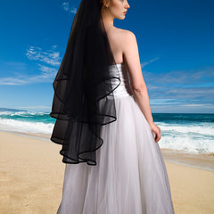 Double Layer Tulle Bridal Veil with Tie
