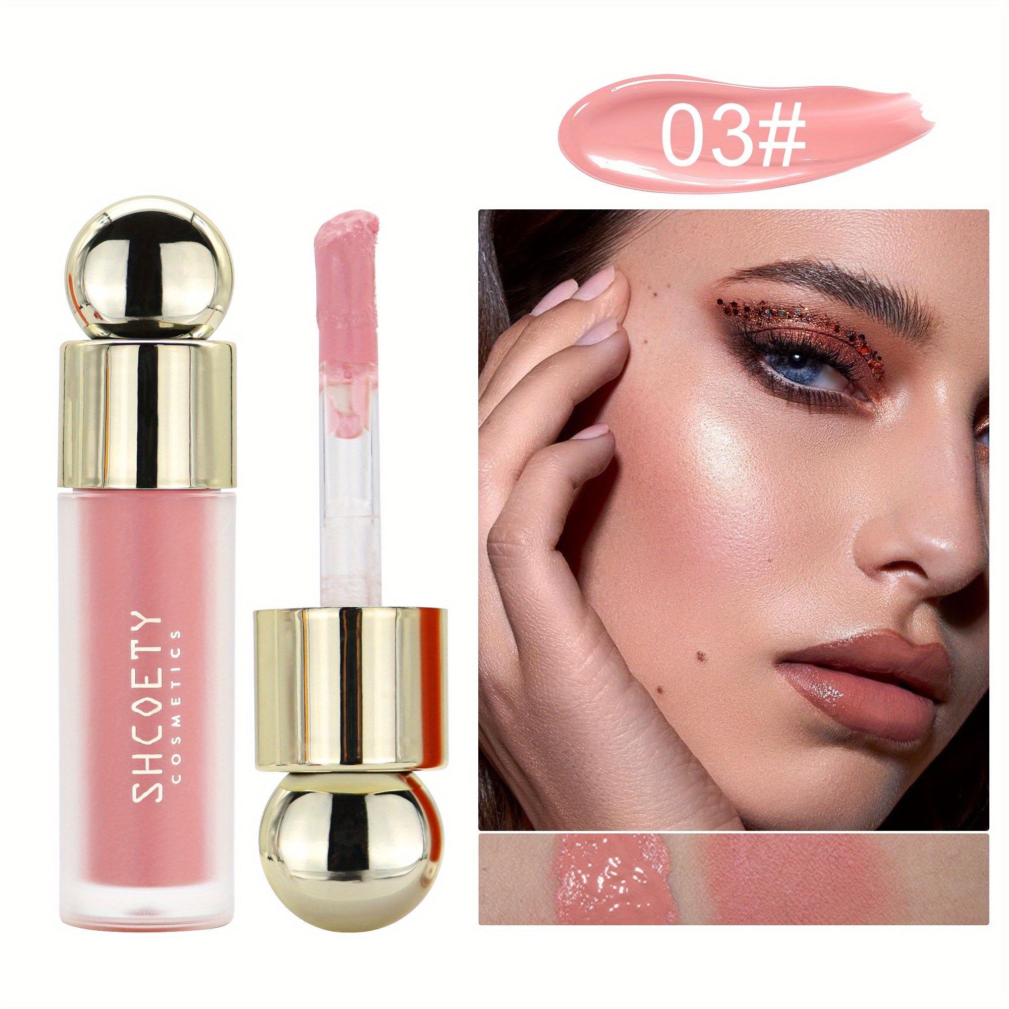 Matte Liquid Blush Lipstick Lip Glaze Blush Dual Purpose Liquid