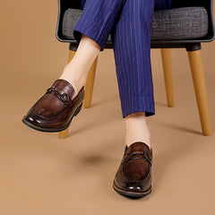 Boys Vintage Loafer Shoes Lightweight Breathable Slip On Low Top