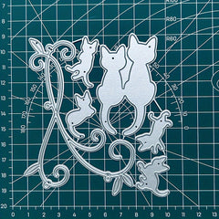 Cat Pattern Metal Die Cuts for Card Making DIY Scrapbooking Album Paper Crafts