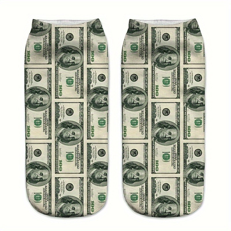 3D Dollar Printed Socks for Men and Women - Novelty Gift