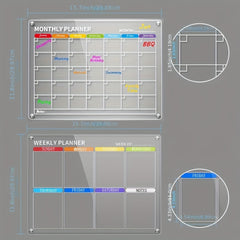 Acrylic Magnetic Refrigerator Calendar Monthly & Weekly