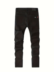 Men's Slim Fit Straight Leg Jeans Casual Street Style Medium Stretch Denim Pants