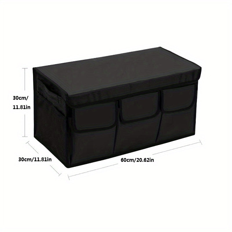 Foldable Car Trunk Cargo Storage Bag with Lid