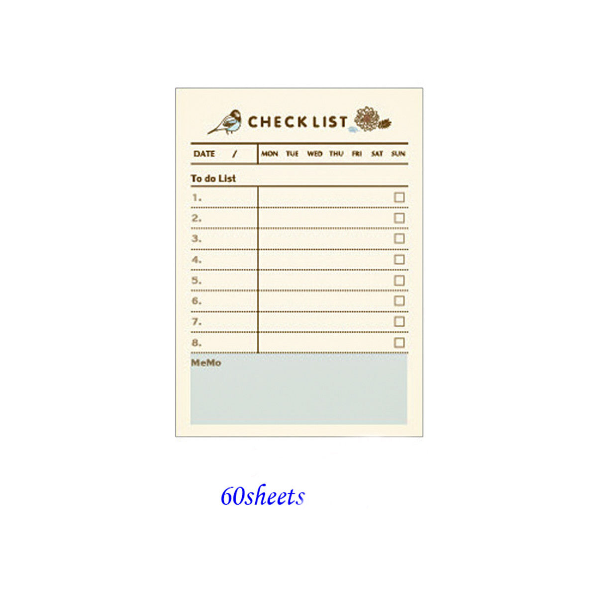 60 Sheet Portable Planner Stay Organized and On Track Daily Schedule
