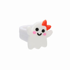 Halloween Cartoon Ghost Pumpkin Skull Ring Children's PVC Toy Gift