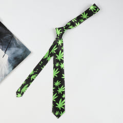 Men's Vacation Floating Leaf Silky Tie