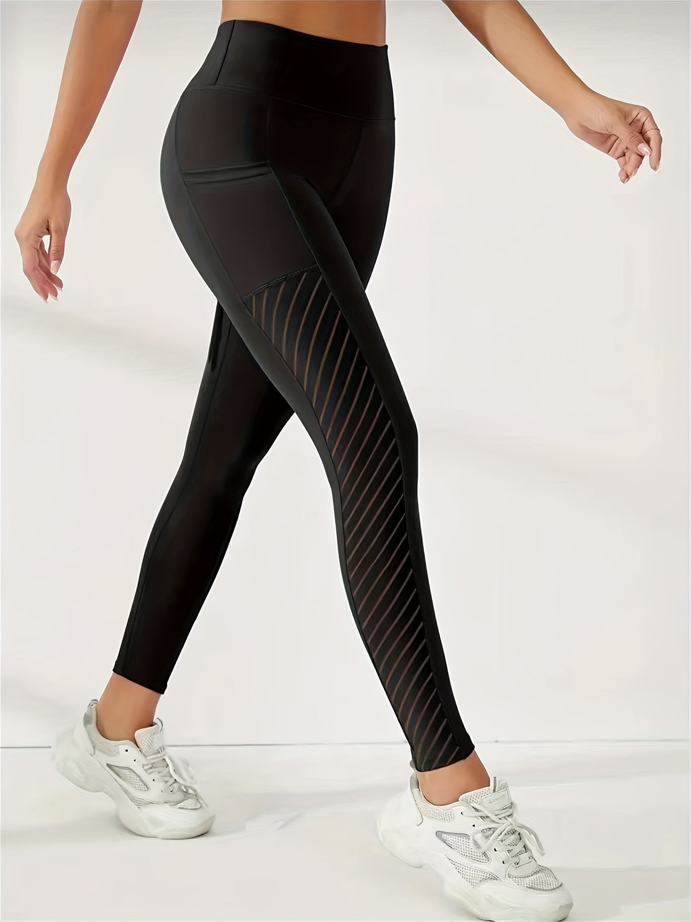 High Waist Hip Lifting Running Sports Leggings Elastic Yoga Fitness Tight Pants