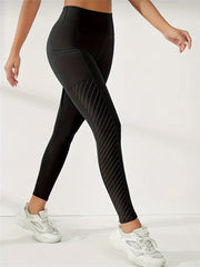 High Waist Hip Lifting Running Sports Leggings Elastic Yoga Fitness Tight Pants
