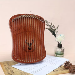 17 Tone Harp Beech Wood Fingered Organ Lyre Easy To Use Beginner Instrument