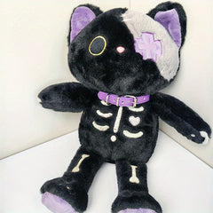 Skeleton Cat Plush Toy Halloween Home Decor Gift