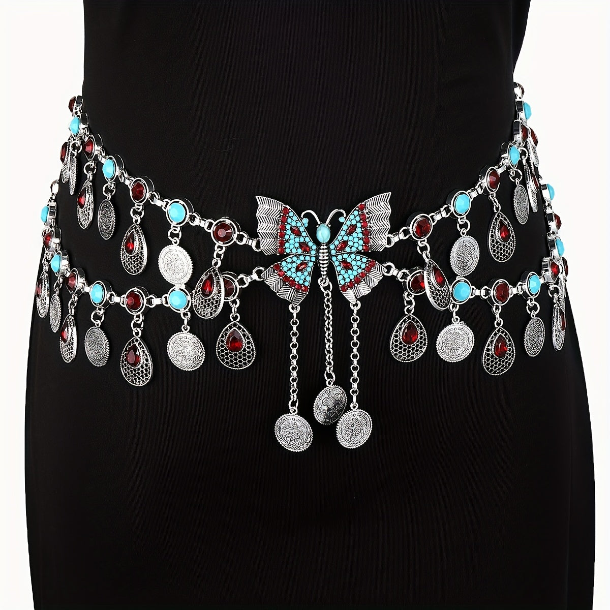 Butterfly Tassel Waist Chain Dance Dress Up Waist Ornaments Boho Ethnic