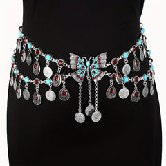 Butterfly Tassel Waist Chain Dance Dress Up Waist Ornaments Boho Ethnic