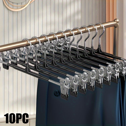 10pcs Pants Plastic Drying Hangers Clothes Storage