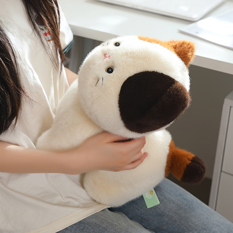 Fat Calico Cat Plush Toy 7.87in Stuffed Sofa Ornament