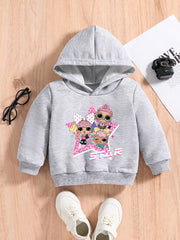 Baby Stylish Star Girls Graphic Sweatshirt Kids Spring Autumn Hoodie