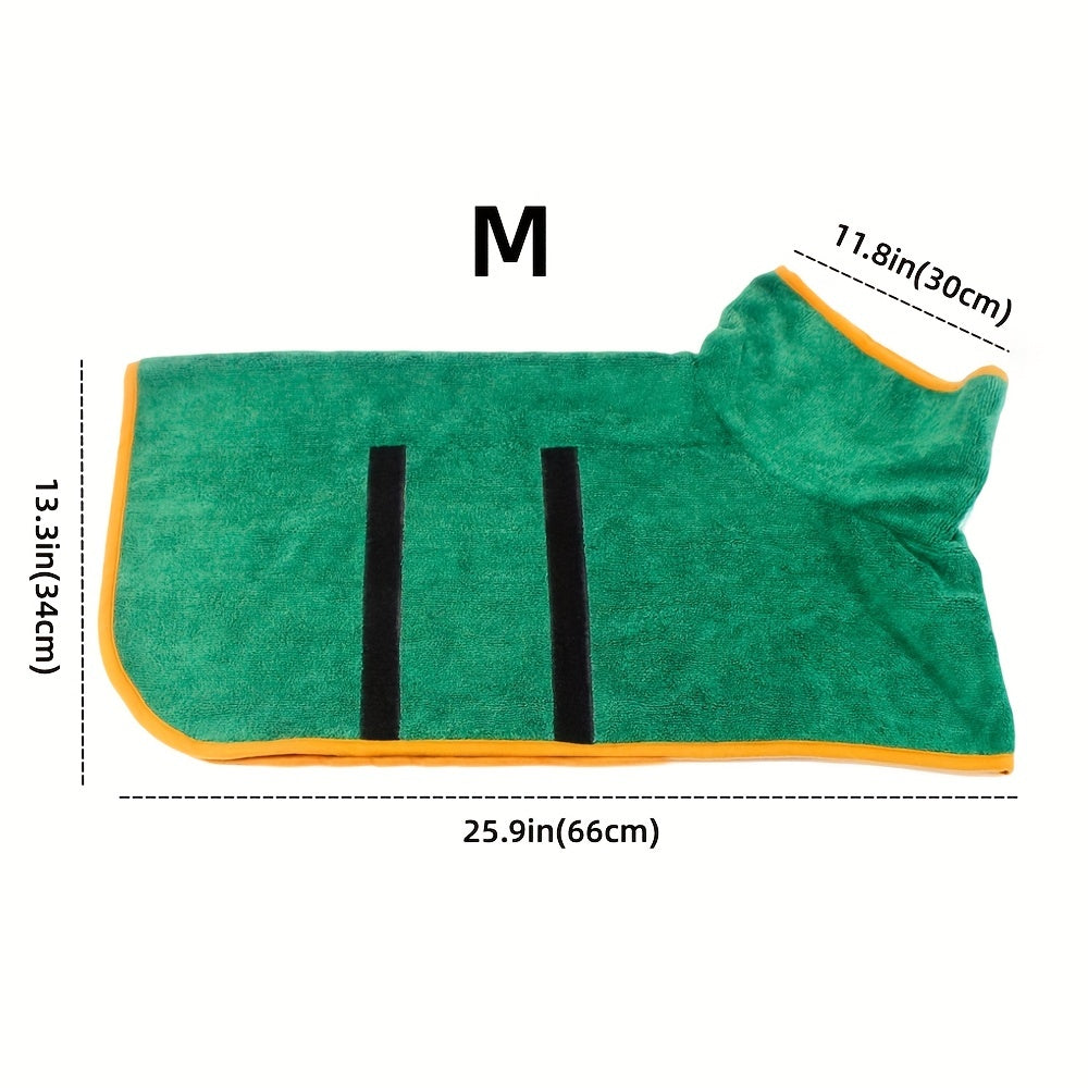 Pet Hooded Bath Towel for Dogs Quick Drying Adjustable