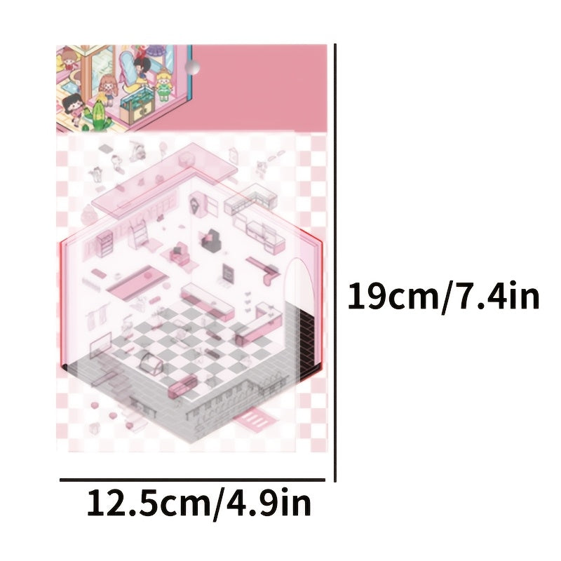 Charming 3D Panda Scene Stickers for DIY Room Decor & Crafts