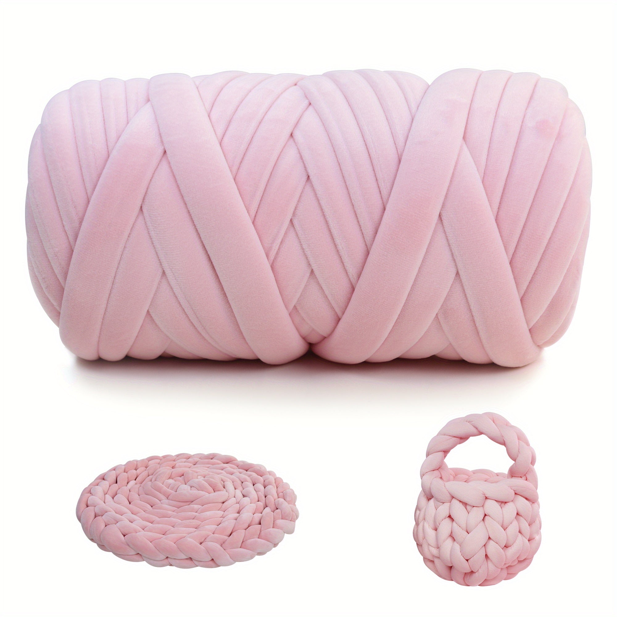Arm Knitting Chunky Yarn Saver Jumbo Velvet Yarn for Large Hand Knit Blankets