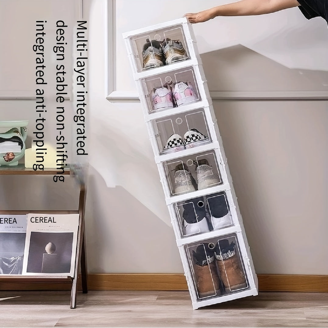 Plastic Folding Shoes Storage Box Cabinet 3 6 layer Shoes Cabinet