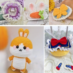 10pcs Four Strand Hand Knitted Doll Crocheted Polyester Wool Ball Yarn