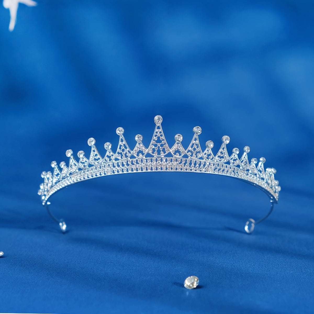 Girls Princess Tiara Queen Crown Silvery Bridal Headpiece Christmas Gift