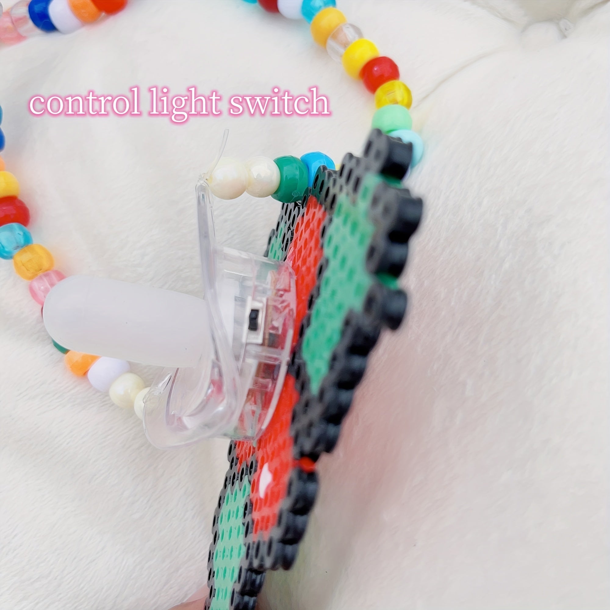 Colorful Candy Beads Necklace Glowing Necklace For Nightclub Christmas Gift