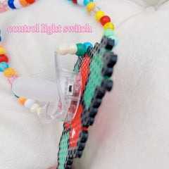 Colorful Candy Beads Necklace Glowing Necklace For Nightclub Christmas Gift