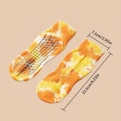 Tie dye Yoga Pilates Socks Non slip Yoga Grip Socks