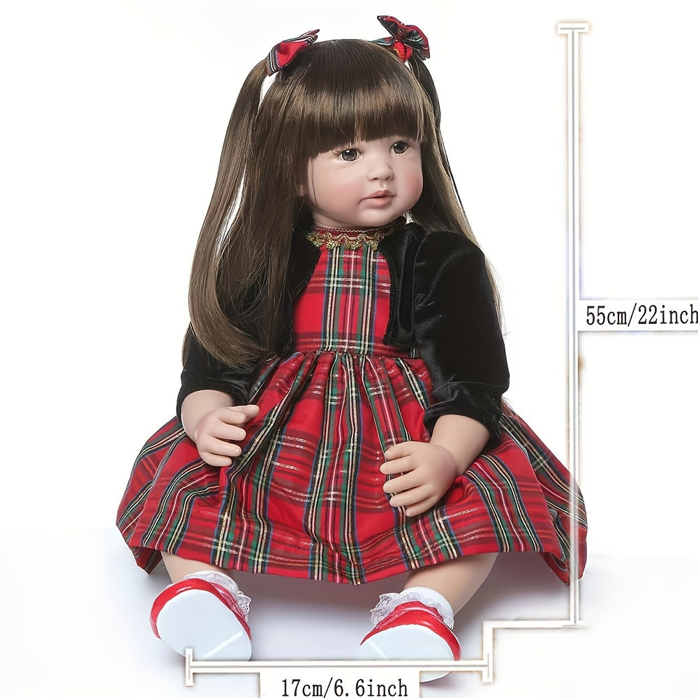 24" Soft Silicone Vinyl Reborn Baby Dolls Realistic Newborn Girl Toy