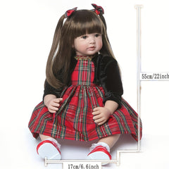 24" Soft Silicone Vinyl Reborn Baby Dolls Realistic Newborn Girl Toy
