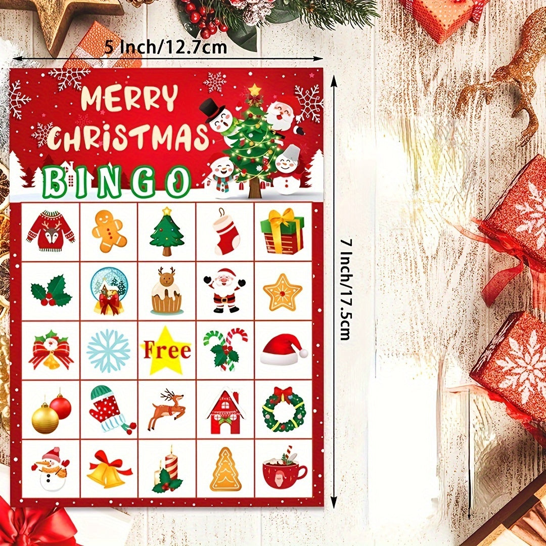 Christmas Bingo Game 24 Players Large Group Activities Family Party