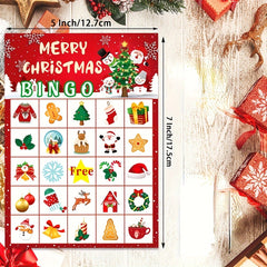 Christmas Bingo Game 24 Players Large Group Activities Family Party