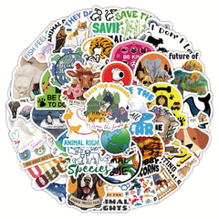 50pcs Cartoon Animal Graffiti Stickers for Phones Computers Cups