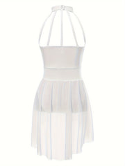 Girls Halter Neck Sleeveless Dance Dress Latin Dancer