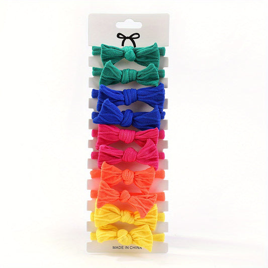10pcs Bow Decor Headband for Baby Girls