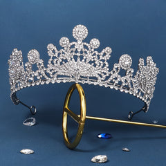 Rhinestone Alloy Silver Crown Hairband Headband Party Favor Decorations