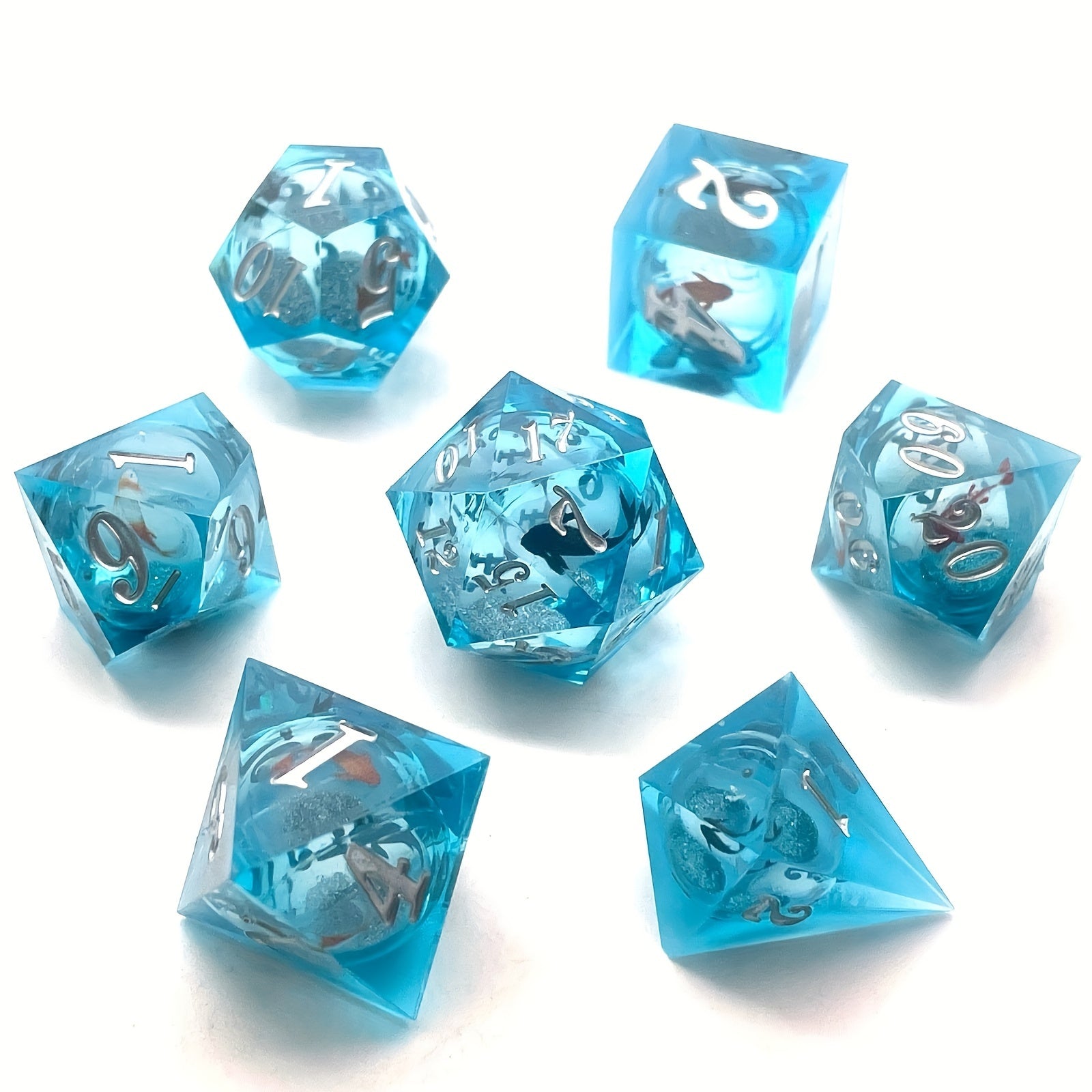 Creative Epoxy Resin Sharp Dice Liquid Core Mini Game Punishment Fun Dice