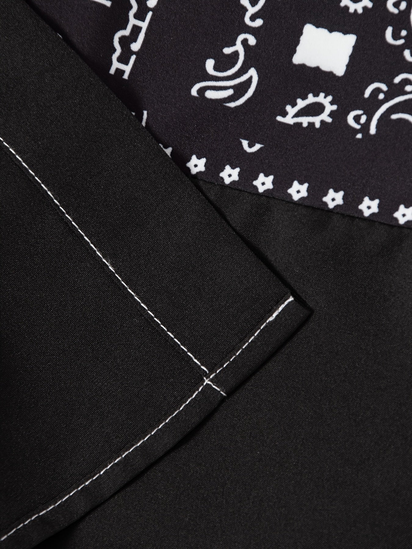 Men's Bandana Pattern Camp Collar Shirt