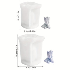 3D Epoxy Resin Craft Silicone Molds Candle Making DIY Tree Man Resin Casting