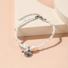 Boho Starfish Braided Bracelet Summer Beach Shell Conch Beads Hand Jewelry
