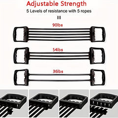 Adjustable 5 Band Chest Expander Full Body Workout Set for Strength Flexibility
