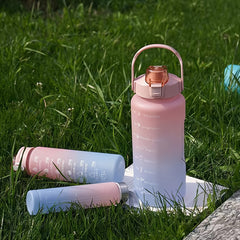 3pc Set Plastic Water Bottles High Temp Resistant Gradient Portable Outdoor