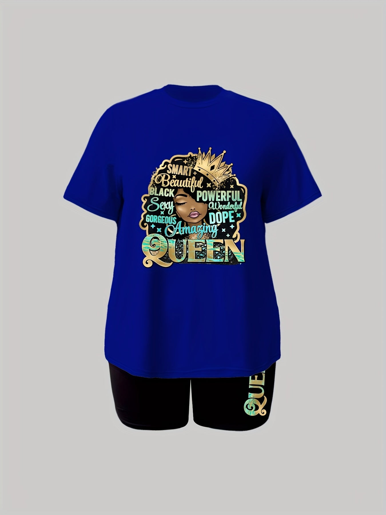 Crown Print Tee & Shorts Set