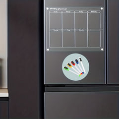 Acrylic Magnetic Weekly Calendar For Fridge Clear