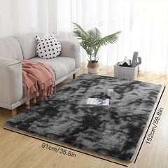 Soft Shaggy Tie Dye Area Rugs for Living Room Bedroom 3'x5'